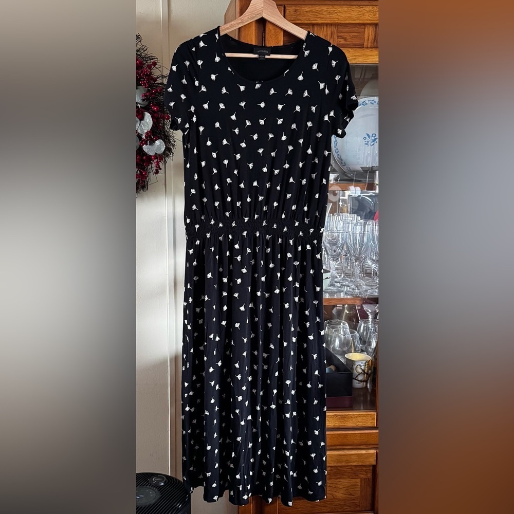 J. Jill Black and White Patterned Maxi Dress